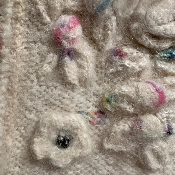 LoveShackFancy Long Alpaca and Mohair Cardigan Med